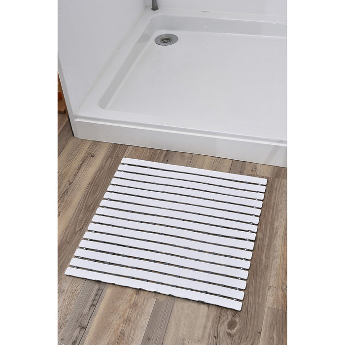 Evideco Duckboard Slats RollUp Square Plastic/Vinyl NonSlip Shower
